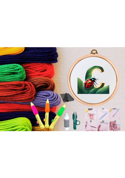 Punch Seti Nakış Seti Kasnaklı Kendin Yap Seti Seri 61