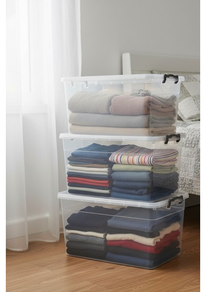 Kilitli Saklama Kabı 3'lü Set ( 30-25-20 Lt ) – Kapaklı & Şeffaf Erzak / Düzenleme Kutusu fiyatları