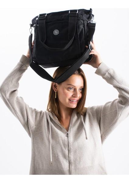 Kadın 4 Bölmeli Suya Dayanıklı Saten Kumaş Çapraz ve Omuz Askılı Çanta 7002 fiyatları