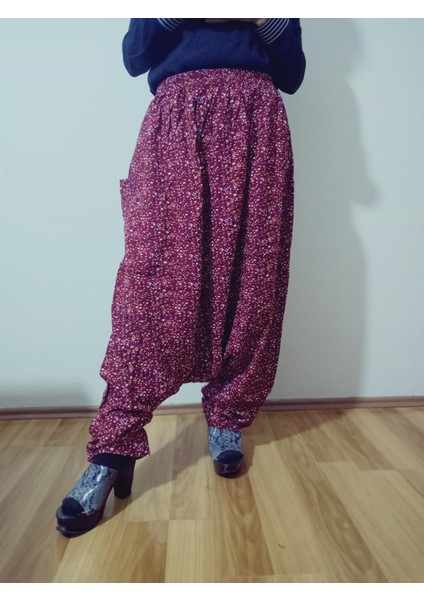 Adana Şalvarı Viskon Basma Kumaş, Otantik Bohem Desenli Cepli Şalvar %100 Pamuk fiyatları