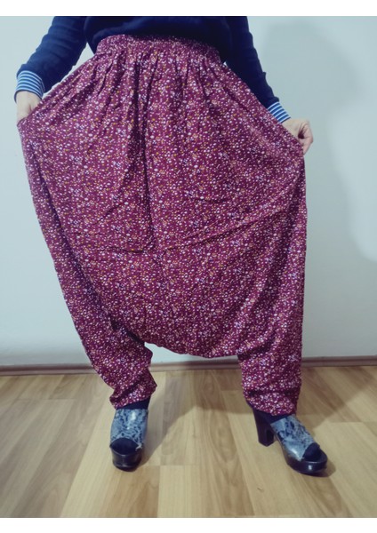 Adana Şalvarı Viskon Basma Kumaş, Otantik Bohem Desenli Cepli Şalvar %100 Pamuk modelleri