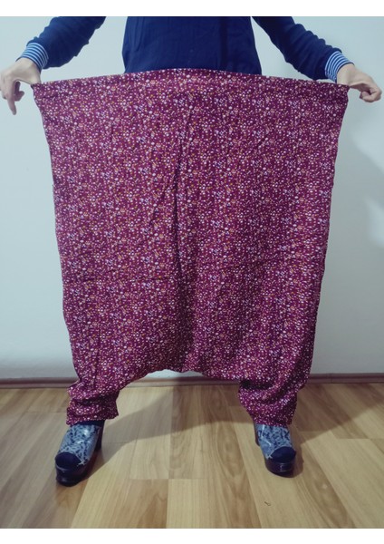 Adana Şalvarı Viskon Basma Kumaş, Otantik Bohem Desenli Cepli Şalvar %100 Pamuk indirimleri