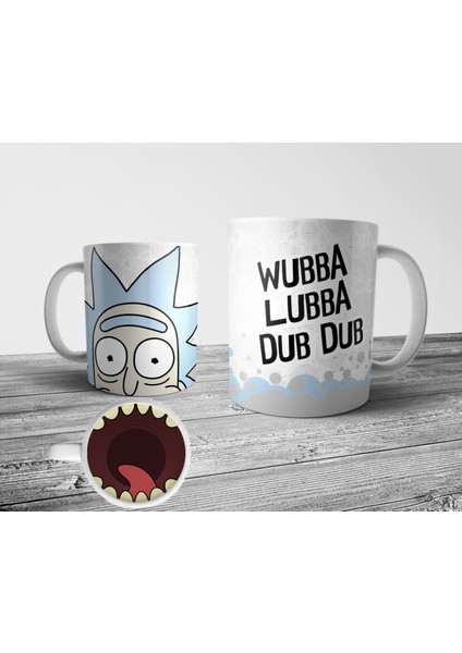 Rick And Morty Alt Tabanı Ağız Tasarımlı Kupa Bardak fiyatları