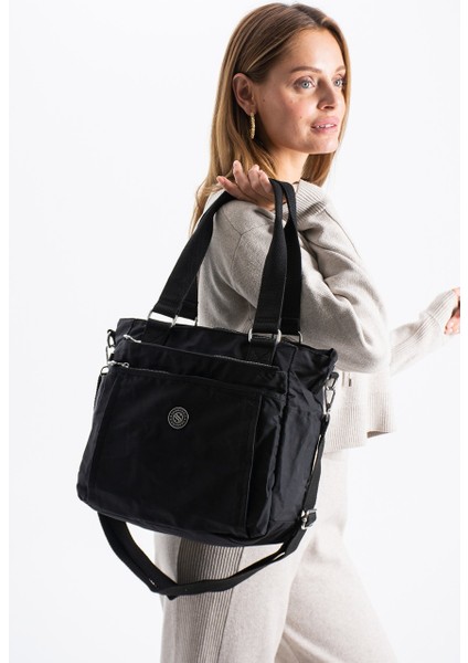 Kadın 4 Bölmeli Suya Dayanıklı Saten Kumaş Çapraz ve Omuz Askılı Çanta 7002 indirimleri