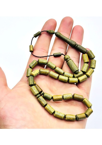 Kapsül Kesim Yeşil Pelesenk Ağacı Tesbih modelleri