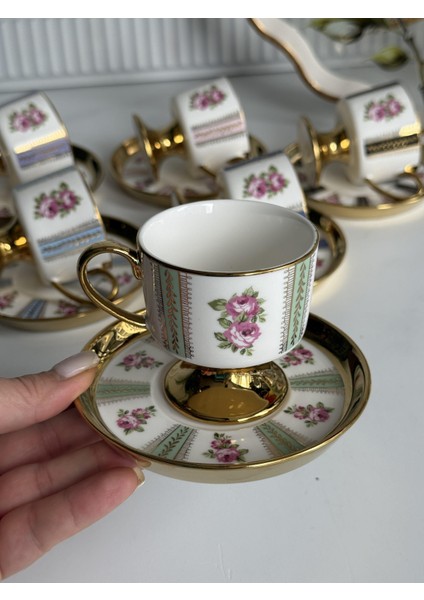 Türk Kahve Fincanı Harvey 6 Kişilik 12 Parça modelleri