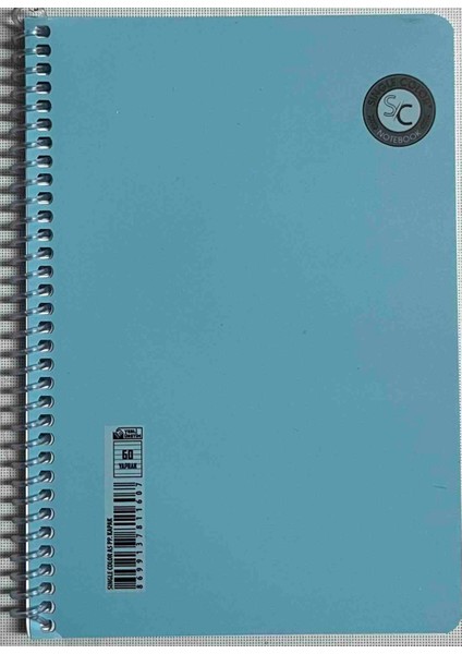 Sıngle Color A5 60 Yaprak Çizgili Pp Kapak Spiralli Defter Mavi
