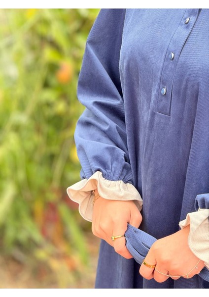 Ankanoor Garnili Kadife Elbise ANKA255112