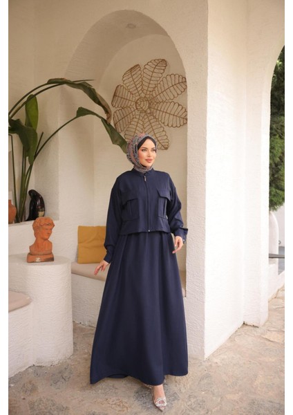 Ankanoor Keten Ceket Elbise Takım ANKA255091 fırsatları