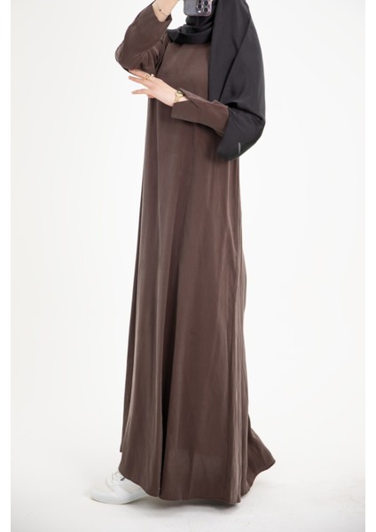 Ankanoor Modal Cupra Yırtmaç Kol Drapeli Elbise ANKA253003 fırsatları