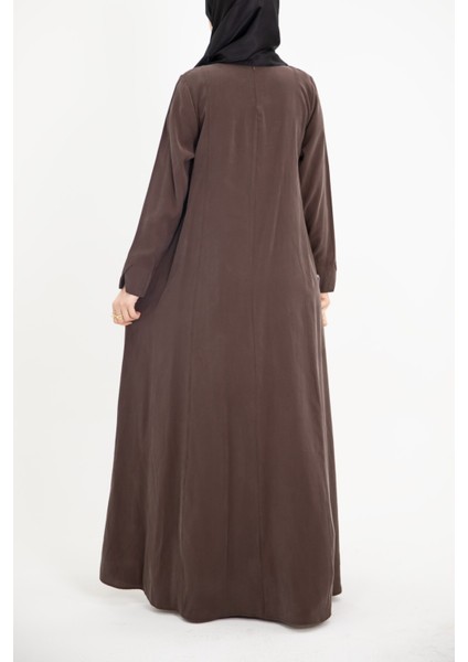 Ankanoor Modal Cupra Yırtmaç Kol Drapeli Elbise ANKA253003 indirimleri