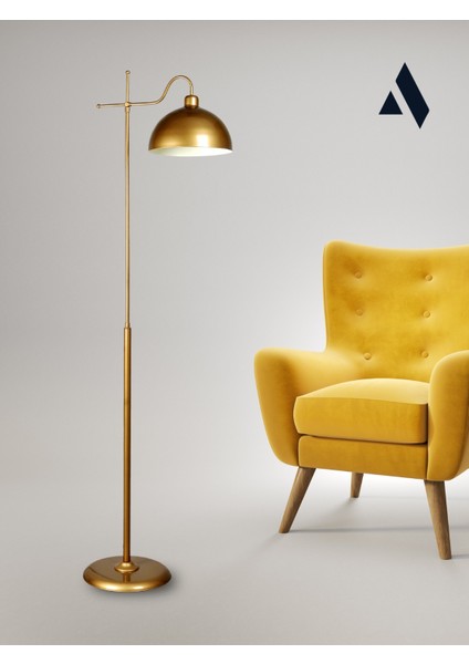 Glorea – Eskitme Gold Metal Lambader | Dekoratif ve Modern Yer Aydınlatması fırsatları