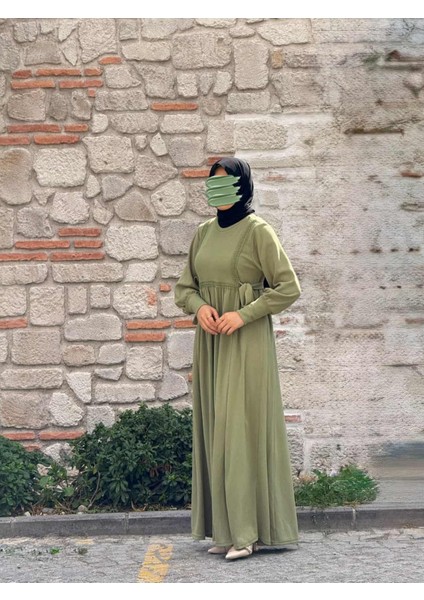 Ankanoor Yandan Bağlamalı Dantelli Örme Elbise ANKA255105 modelleri