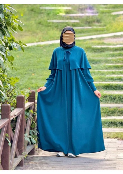 Ankanoor Pelerinli Örme Elbise ANKA255108