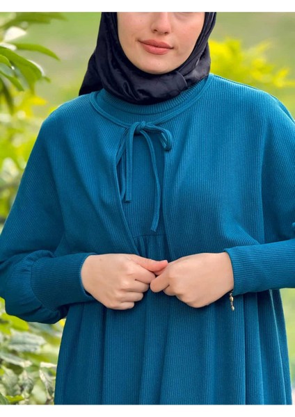 Ankanoor Pelerinli Örme Elbise ANKA255108