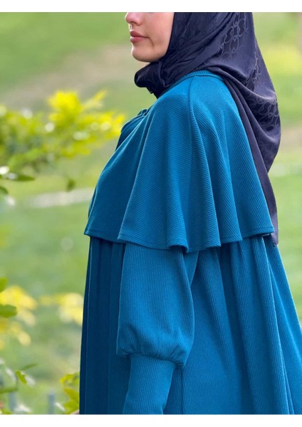 Ankanoor Pelerinli Örme Elbise ANKA255108