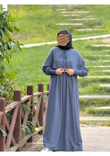 Ankanoor Pelerinli Örme Elbise ANKA255108