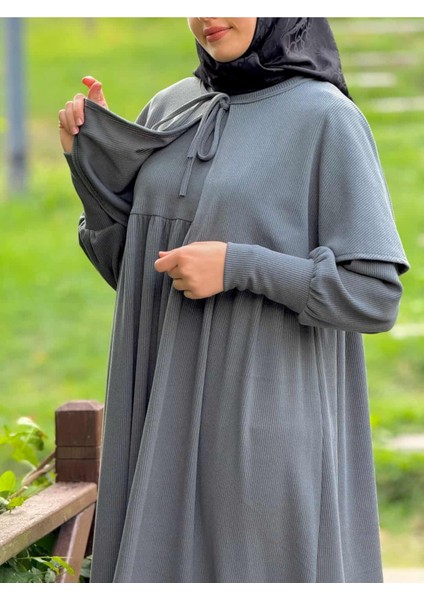 Ankanoor Pelerinli Örme Elbise ANKA255108