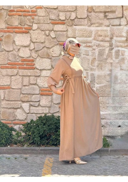 Ankanoor Yandan Bağlamalı Dantelli Örme Elbise ANKA255105