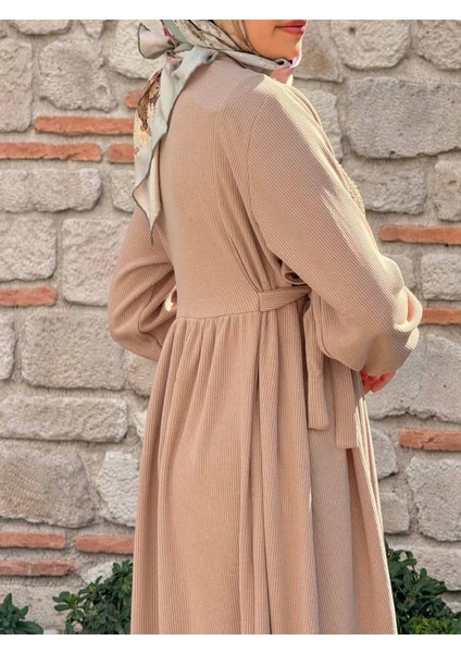 Ankanoor Yandan Bağlamalı Dantelli Örme Elbise ANKA255105 indirimleri