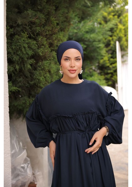 Ankanoor Robalı Büzgülü Oversize Elbise ANKA255093 modelleri