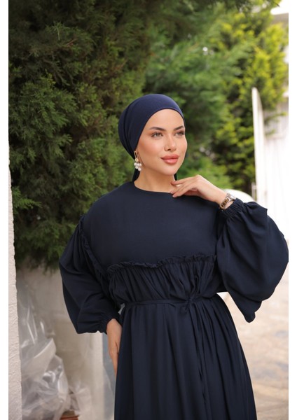 Ankanoor Robalı Büzgülü Oversize Elbise ANKA255093 fırsatları