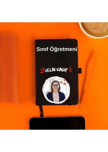 Kişiye Özel Fotoğraflı ve Isim Baskılı Deri Not Defteri – Öğretmenler Günü Hediyesi