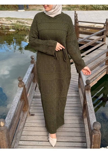 Ankanoor Uzun Kol Içlikli Otantik Otantik Triko Elbise ANKA252004