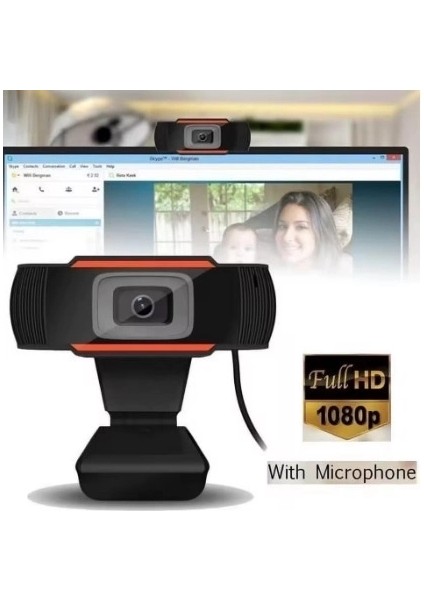 Bfs Webcam Orjınal 1080P Konferans Kamera Dahili Mikrofon Chat Görüntülü Sohbet Yayın Kamerası Hd Video