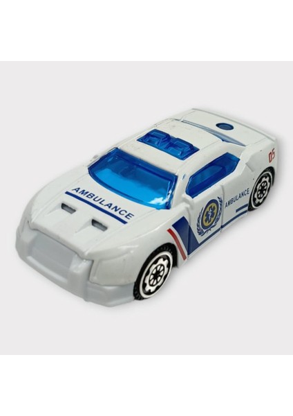 Küçük Metal Sağlık Hizmetleri Araçları 7 cm - Araba (Lisinya)