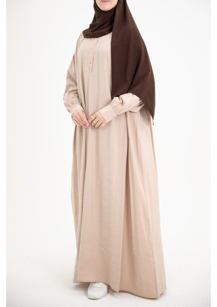 Ankanoor Modal Cupra Büzgü Detaylı Düğmeli Elbise ANKA253002 modelleri