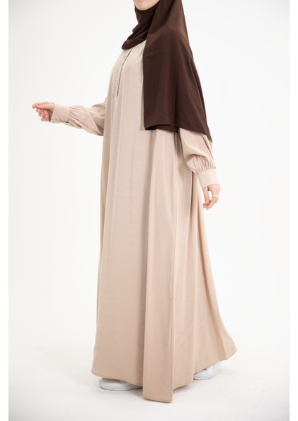 Ankanoor Modal Cupra Büzgü Detaylı Düğmeli Elbise ANKA253002 fırsatları