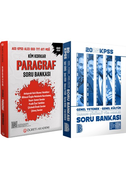 2026 Kpss Tüm Dersler Tamamı Çözümlü Soru Bankası - 2026 Kpss Kim Korkar Paragraf Soru Bankası