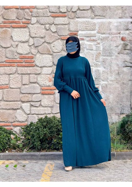 Ankanoor Yandan Bağlamalı Dantelli Örme Elbise ANKA255105