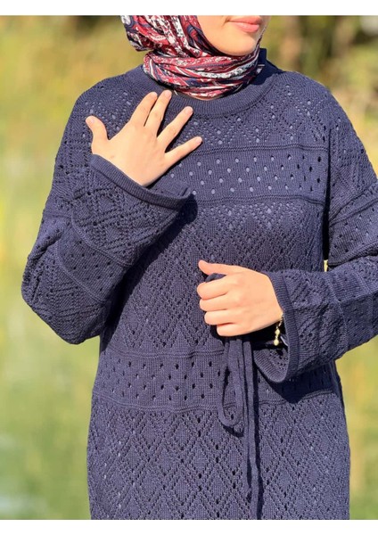 Ankanoor Uzun Kol Içlikli Otantik Otantik Triko Elbise ANKA252004