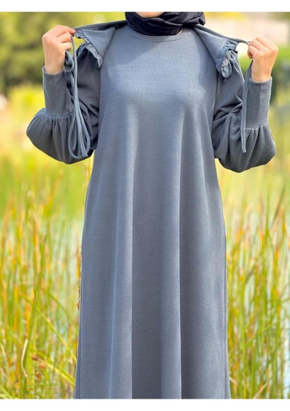 Ankanoor Seyyar Bebe Yakalı Örme Elbise ANKA255106