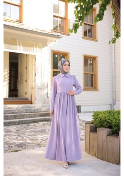 Ankanoor Yakalı Pelerinli Elbise ANKA255084 fırsatları