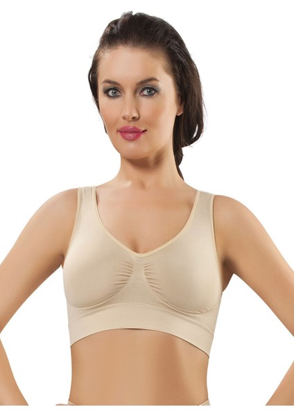 Techmrt Ten Dikişsiz Kadın Pedli Sütyen Korse - 704 - Beden L