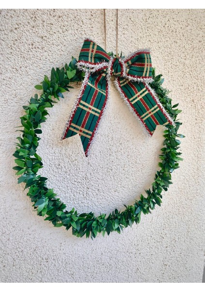 Dekoratif Rustik Yeşil Çelenk - Kapı, Duvar Dekorasyon, Askı Süsü, Hediyelik (20×20 Cm) fiyatları