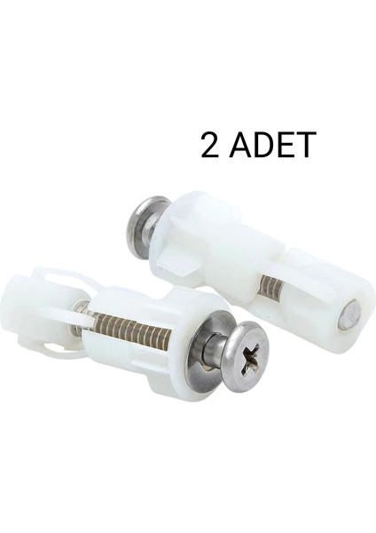 Klozet Kapağı Menteşe Dübeli ve Vida Seti, Eca Serel Vitra Uyumlu, Plastik Dübel ve Metal Vida, Kolay Montaj, Yedek Parça fiyatları