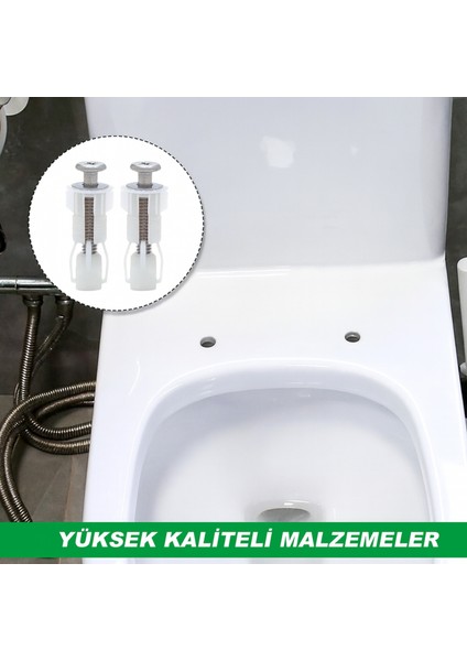 Klozet Kapağı Menteşe Dübeli ve Vida Seti, Eca Serel Vitra Uyumlu, Plastik Dübel ve Metal Vida, Kolay Montaj, Yedek Parça fırsatları