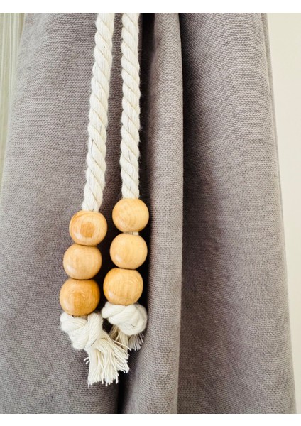 2 Adet Bohem Tarz Perde Bağı - Fon Perde Uyumlu El Yapımı Dekoratif Perde Bağlama Süsü fiyatları