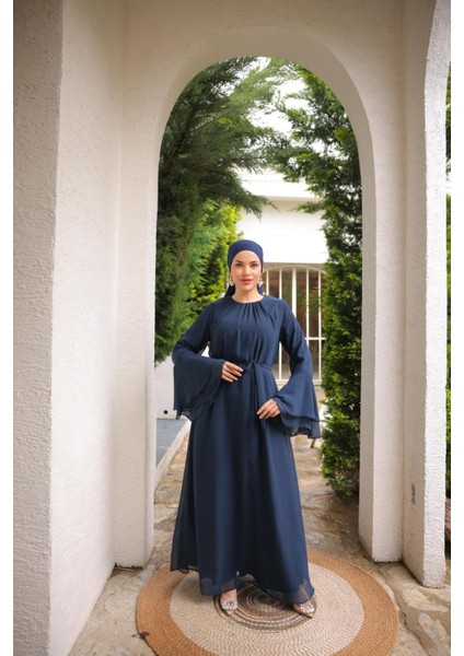 Ankanoor Astarlı Şifon Elbise ANKA255088