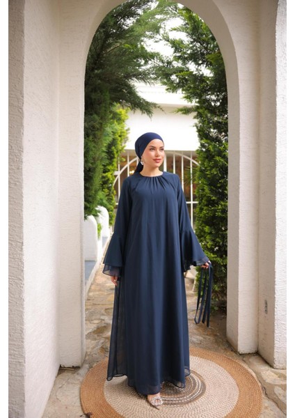 Ankanoor Astarlı Şifon Elbise ANKA255088