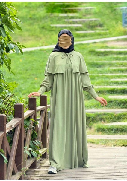 Ankanoor Pelerinli Örme Elbise ANKA255108