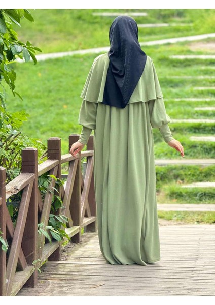 Ankanoor Pelerinli Örme Elbise ANKA255108