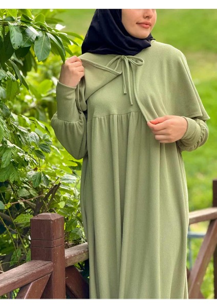 Ankanoor Pelerinli Örme Elbise ANKA255108