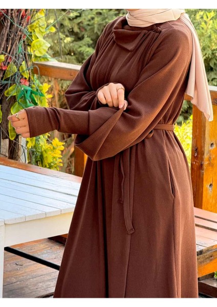 Ankanoor Anvelop Kolluklu Örme Ferace&elbise ANKA255103