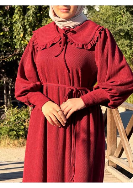 Ankanoor Seyyar Bebe Yakalı Örme Elbise ANKA255106