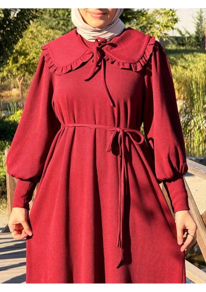 Ankanoor Seyyar Bebe Yakalı Örme Elbise ANKA255106